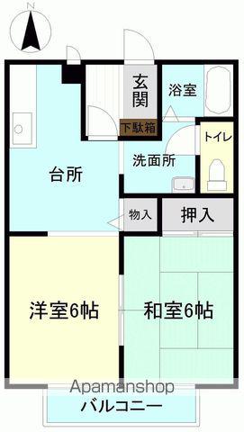 ベルサージュ B(2K/1階)の間取り写真