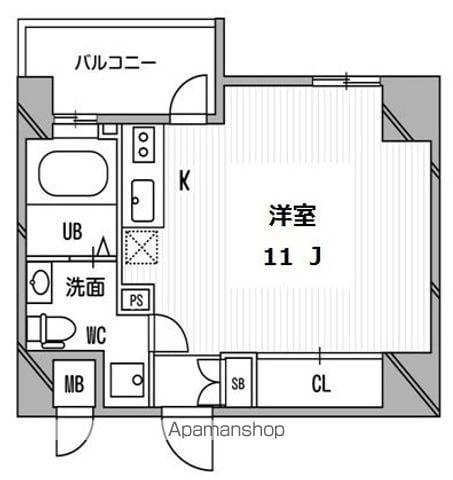 リエス千葉新宿(ワンルーム/5階)の間取り写真