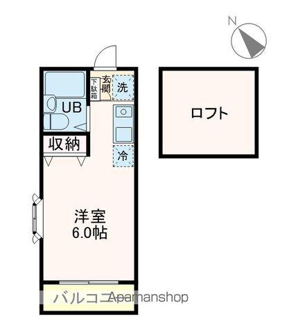 新浦安ガーデン(ワンルーム/2階)の間取り写真