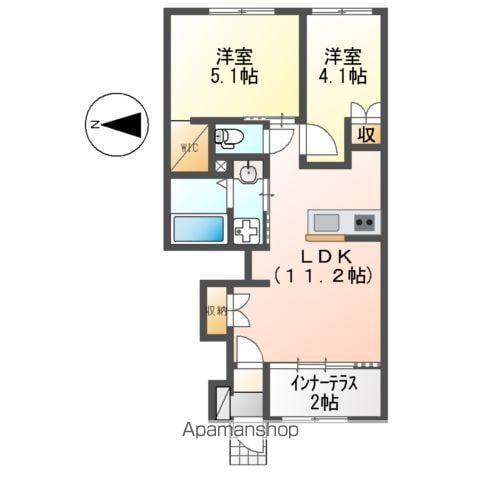 LIGHT SNOW(2LDK/1階)の間取り写真