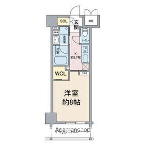 BLESTON COURT MIZUHOUNDOJOHIGASH(1K/6階)の間取り写真