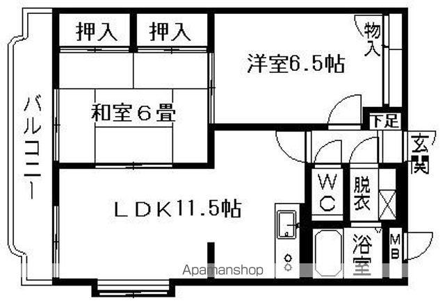 コートビューエイト(2LDK/1階)の間取り写真