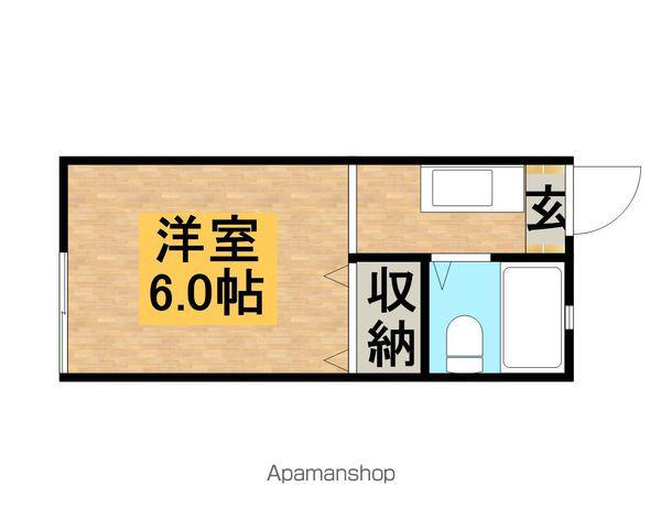 パームツリー(ワンルーム/1階)の間取り写真