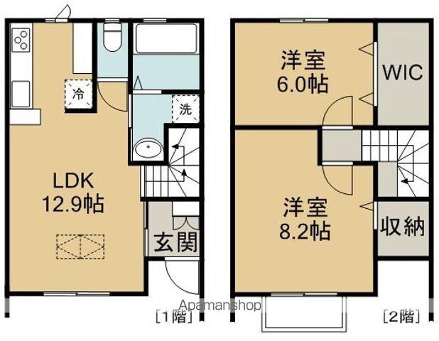 プリエルシエル(2LDK)の間取り写真