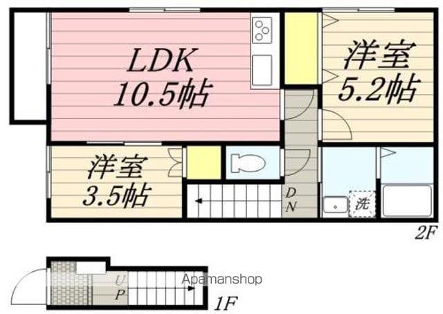 グレイス津田沼(1SLDK/2階)の間取り写真
