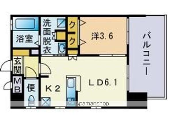 モントーレ博多クラシックコート(1LDK/2階)の間取り写真