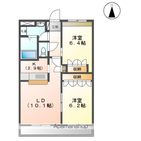 マルベリーヴィレッジノース(2LDK/1階)の間取り写真