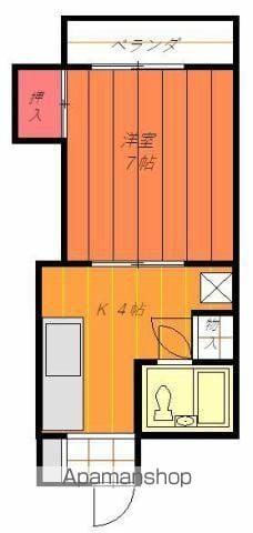 東一万ビル(1K/4階)の間取り写真