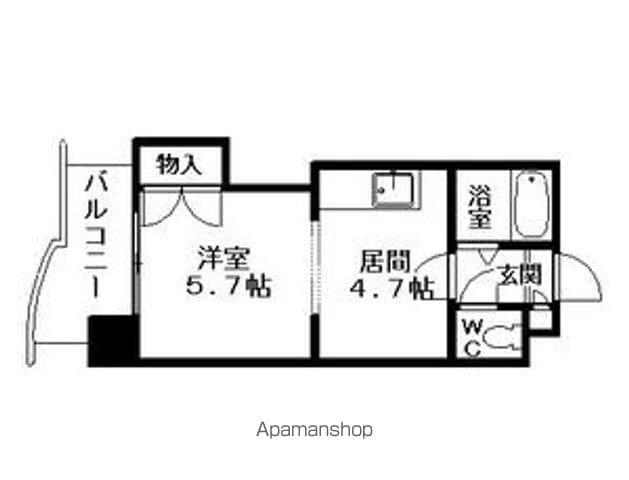 EXCELL 2(1DK/2階)の間取り写真