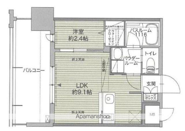 グランフォーレ博多ウォーターフロント(1LDK/4階)の間取り写真