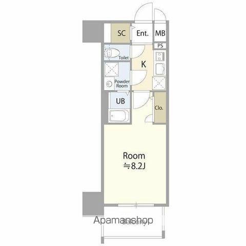 エスリード大曽根プレシャス(1K/13階)の間取り写真