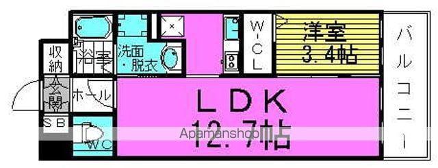 LASANTE梅田(1LDK/7階)の間取り写真