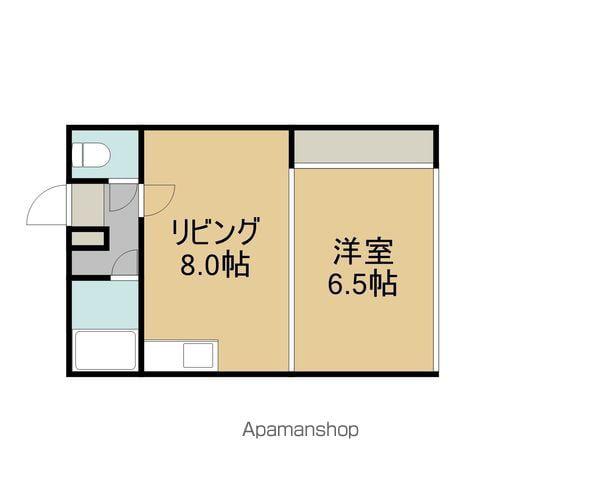 スカイエイトビル(1DK/3階)の間取り写真