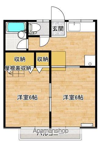 テラヴィⅠ(2K/2階)の間取り写真