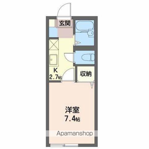 フレグランスヴィラBC(1K/1階)の間取り写真