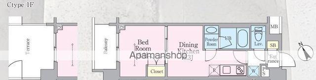 ラグゼナ磯子(1DK/1階)の間取り写真