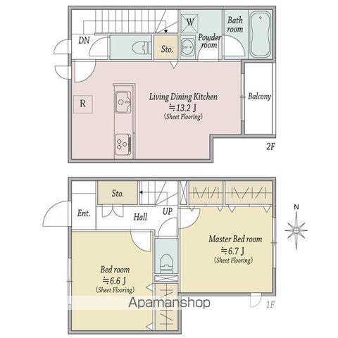WINDSOR COURT(2LDK/1階)の間取り写真