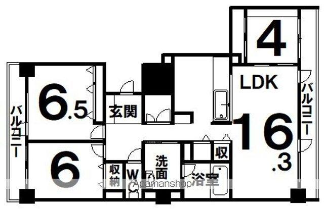 土屋ファースト・スカイステージ(3LDK/12階)の間取り写真