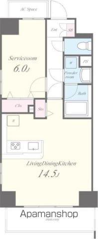 ラ・フォンテーヌ石原(1LDK/6階)の間取り写真