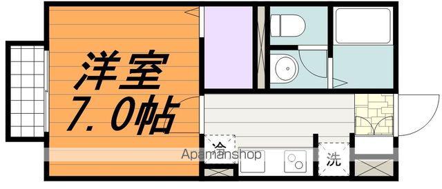 パテオ紙敷(1K/1階)の間取り写真