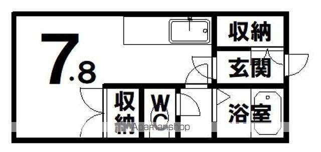 エレガンスハイツ(ワンルーム/2階)の間取り写真