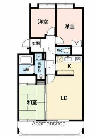 リベルテ東山(3LDK/2階)の間取り写真