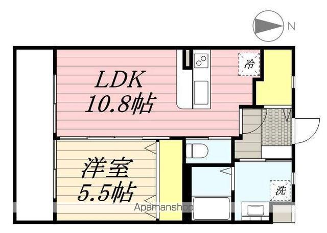 GRANDALE(1LDK/3階)の間取り写真