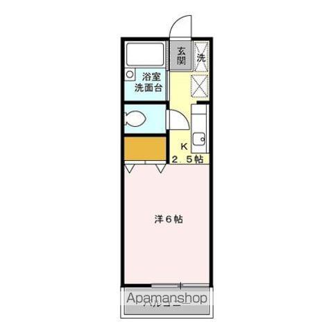 アティアス春日部(1K/1階)の間取り写真