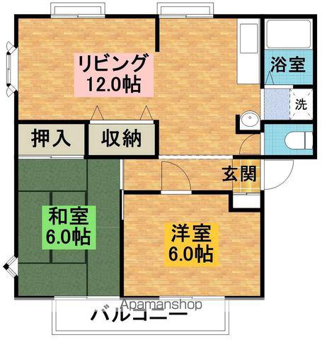 サンビレッジコニシ(2LDK/2階)の間取り写真