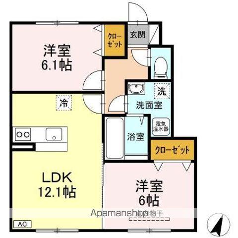 ハイム・フローラ(2LDK/1階)の間取り写真