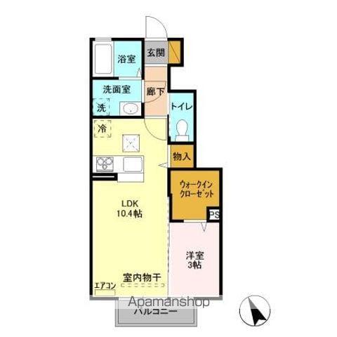 VILLA REN(1LDK/1階)の間取り写真