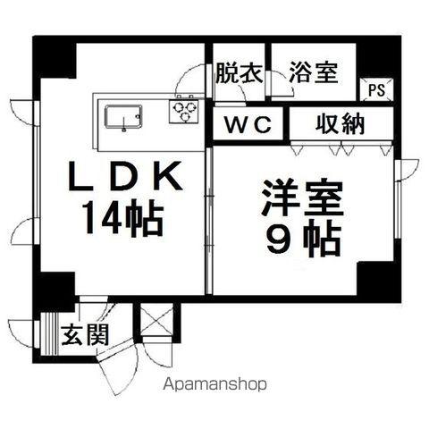 パセオさくら(1LDK/1階)の間取り写真