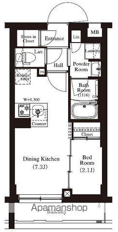アーバンパーク方南町Ⅱ(1DK/4階)の間取り写真