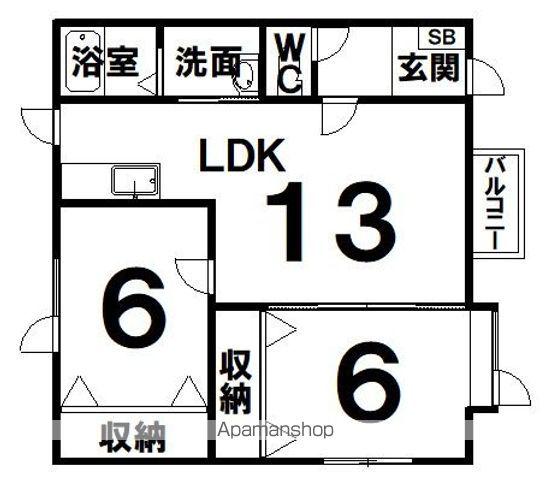 マーシュガーデン(2LDK/1階)の間取り写真