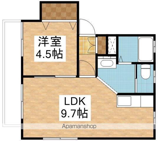 コーポ木村(1LDK/2階)の間取り写真
