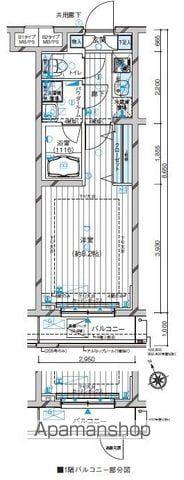 メインステージ都立家政(1K/1階)の間取り写真