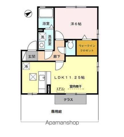 ペアレ I/II(1LDK/1階)の間取り写真