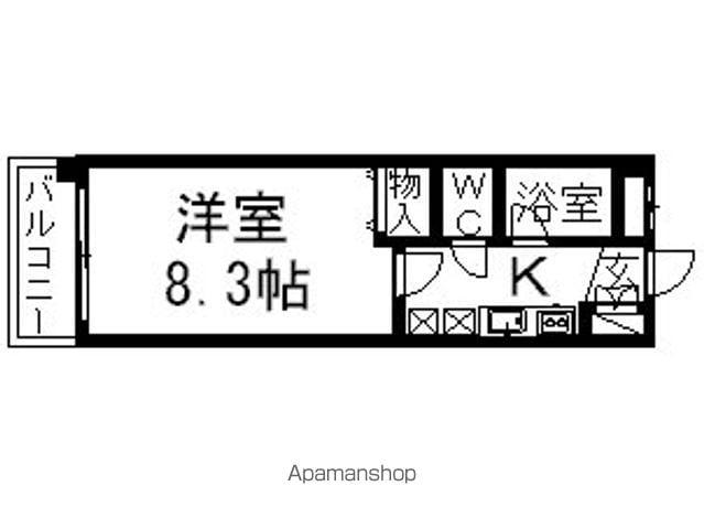 ロイヤルハーモニー(1K/1階)の間取り写真