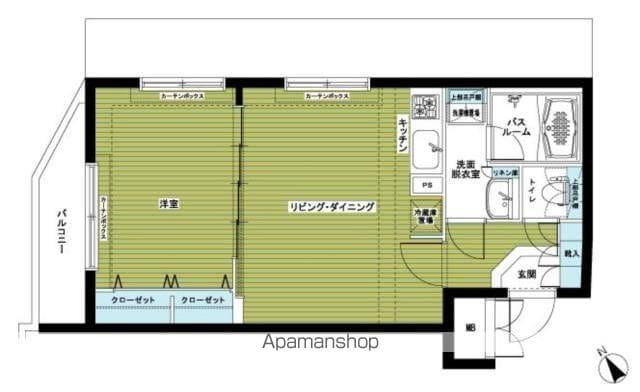 フェニックス高田馬場弐番館(1LDK/3階)の間取り写真