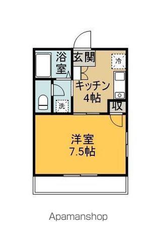 ウインドワード翔Ⅱ(ワンルーム/2階)の間取り写真