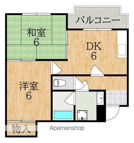 プルミエ和光(2DK/2階)の間取り写真
