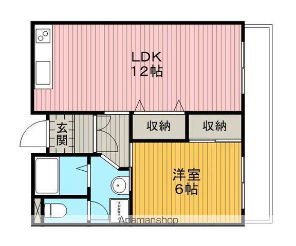 プルミエール豊中(1LDK/3階)の間取り写真
