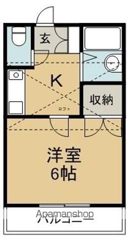 レジデンス森(1K/1階)の間取り写真