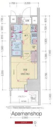 プレサンス大須観音フィエスタ(1K/8階)の間取り写真