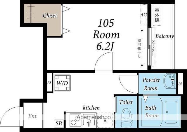 シュネシス(1K/1階)の間取り写真