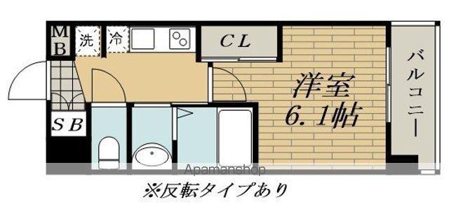 LUXE新大阪西(1K/10階)の間取り写真