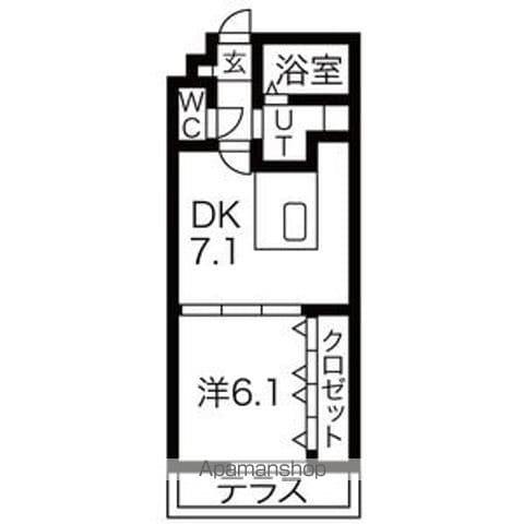 AVENIR(1DK/1階)の間取り写真