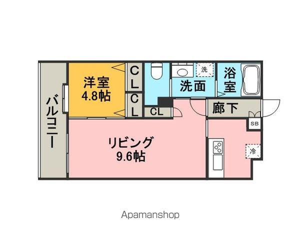 S-FORT筑紫通(1LDK/10階)の間取り写真