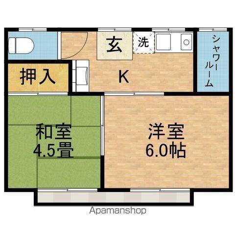 辻子マンション(2K/3階)の間取り写真