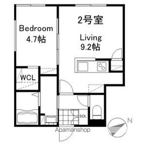 INFINITY南郷7丁目(1LDK/2階)の間取り写真